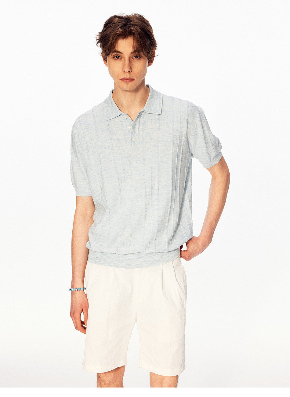 Breathable Knit Polo Shirt