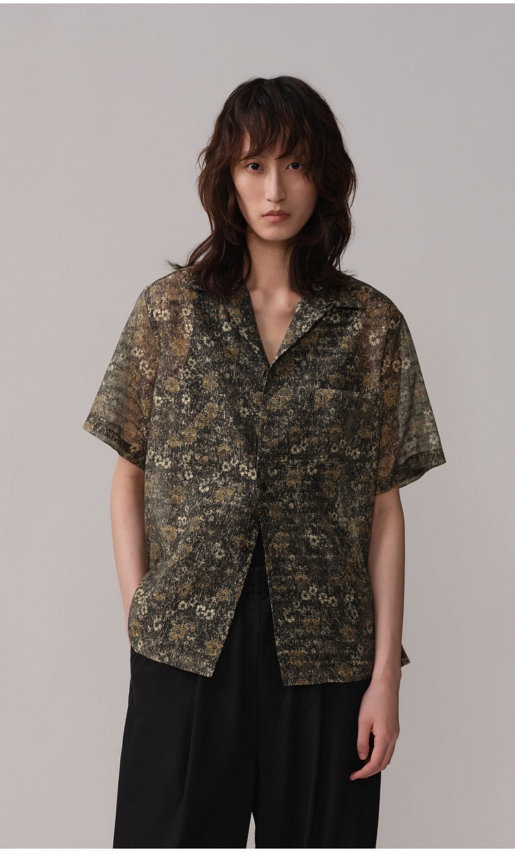 Cuban-Collar Floral Shirt