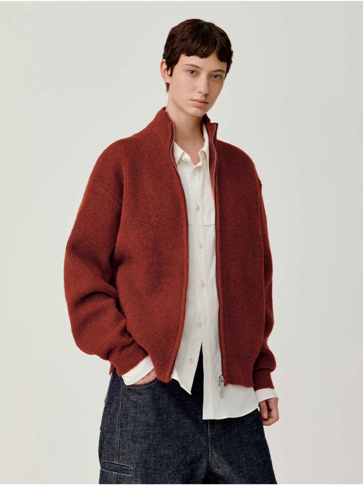 Double Zipper Cardigan