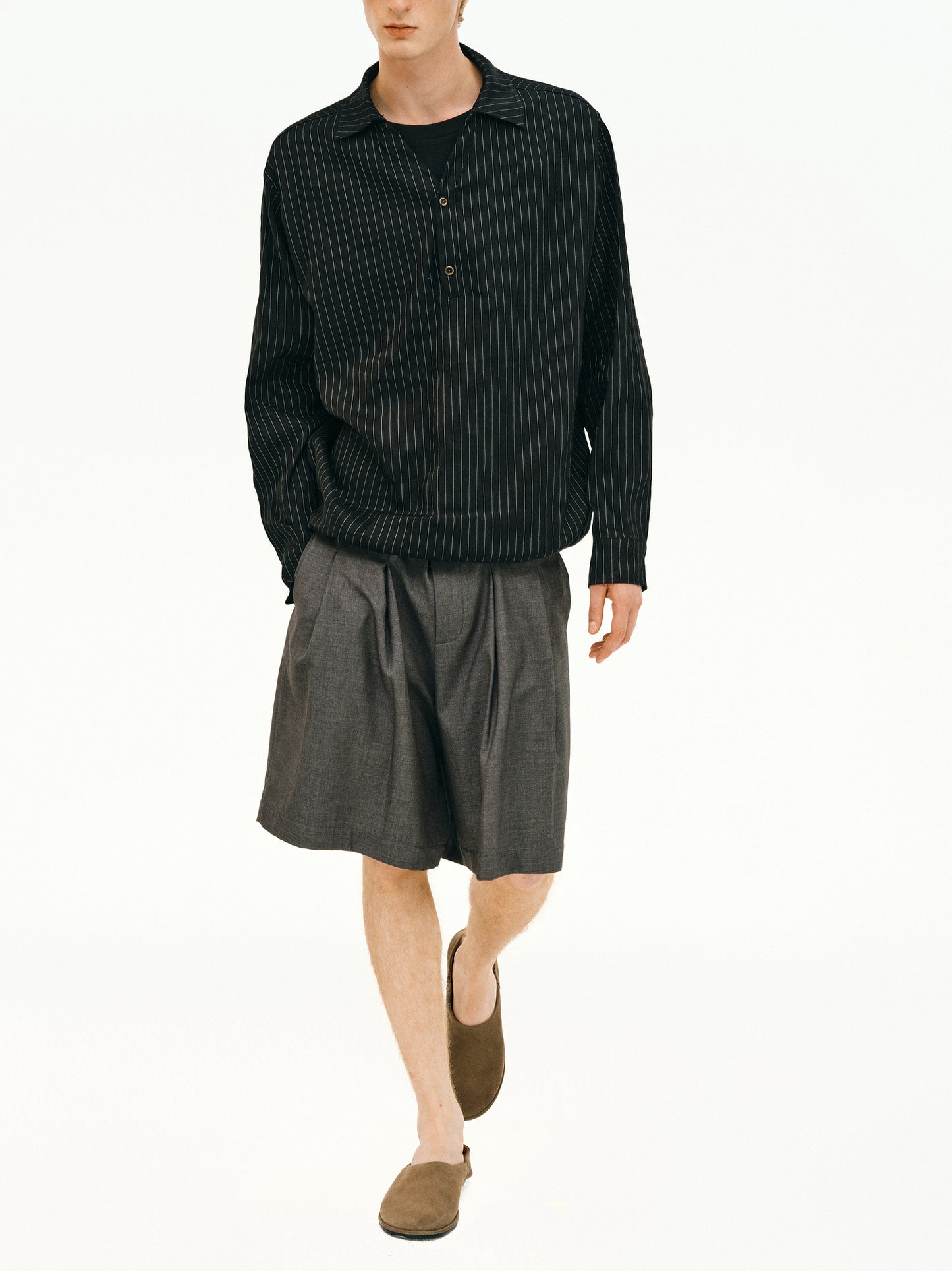 Striped Faux Two-Piece Shirt