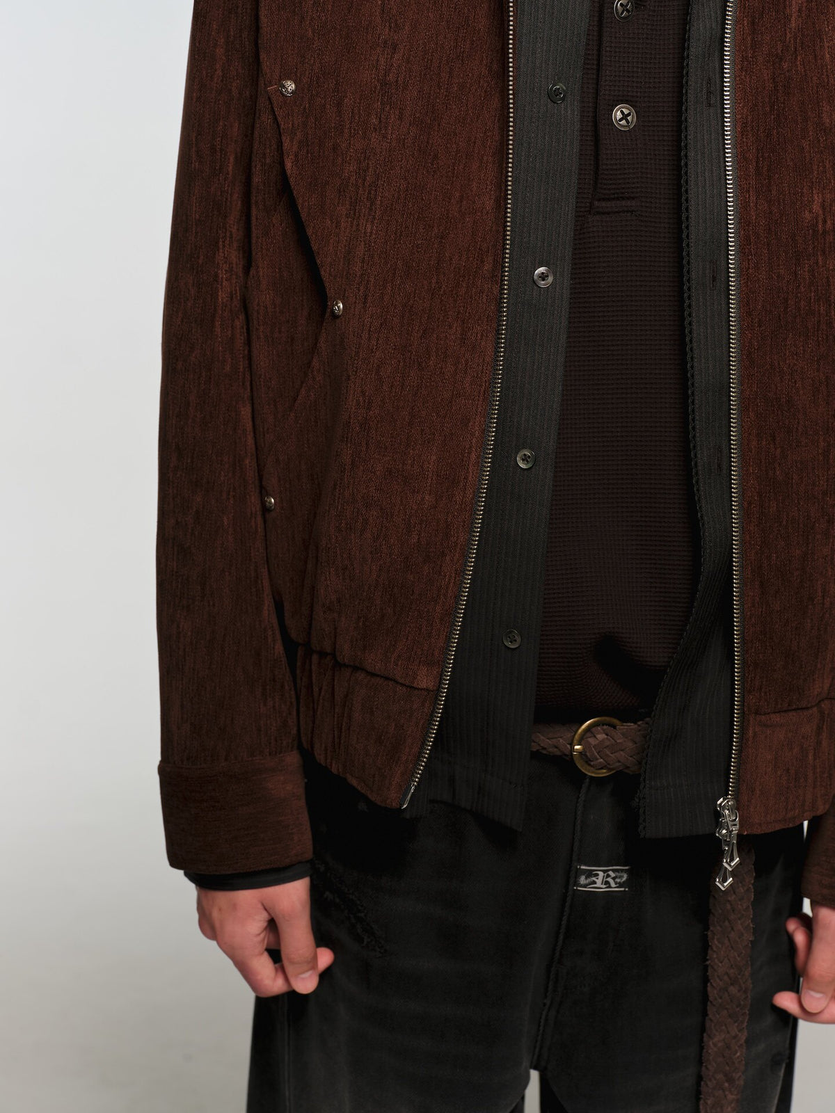 Short, Wide-Cut Velvet Jacket