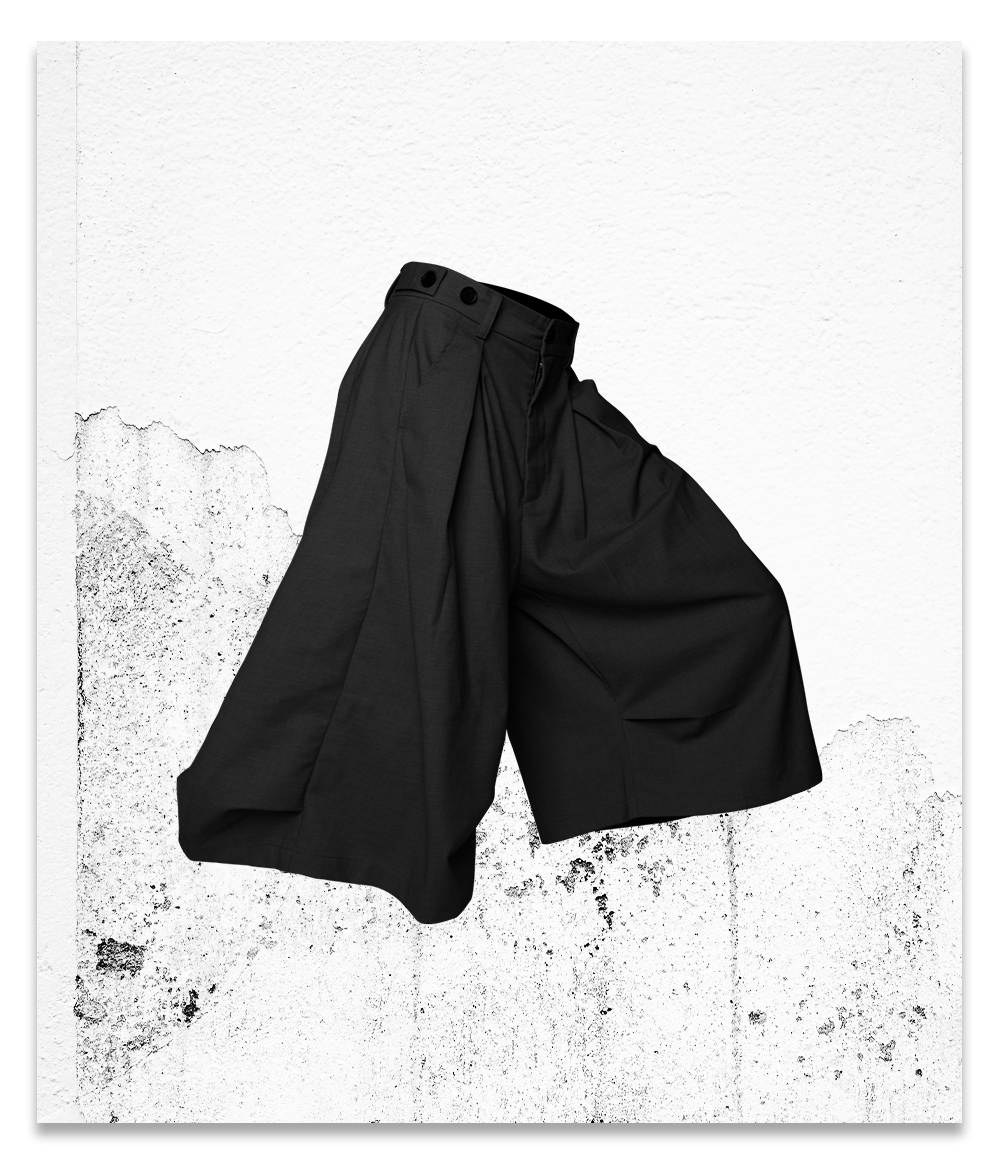 Draped cropped pants