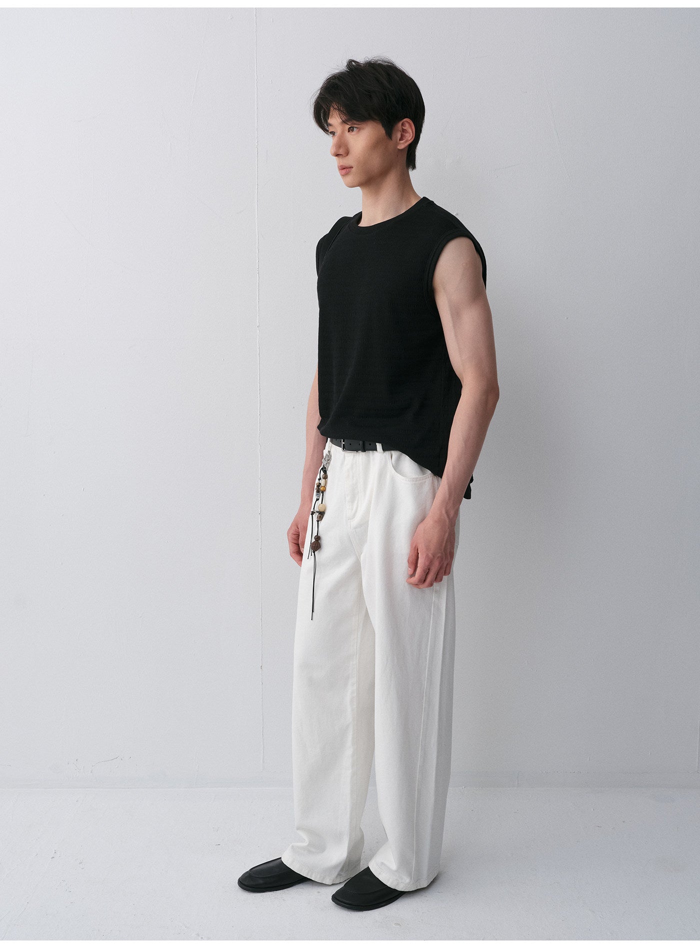 Cotton-Blend Sleeveless Shirt