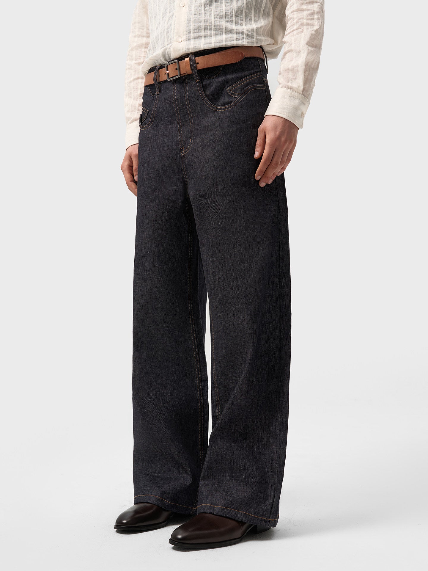 Twist Pocket Denim Pants