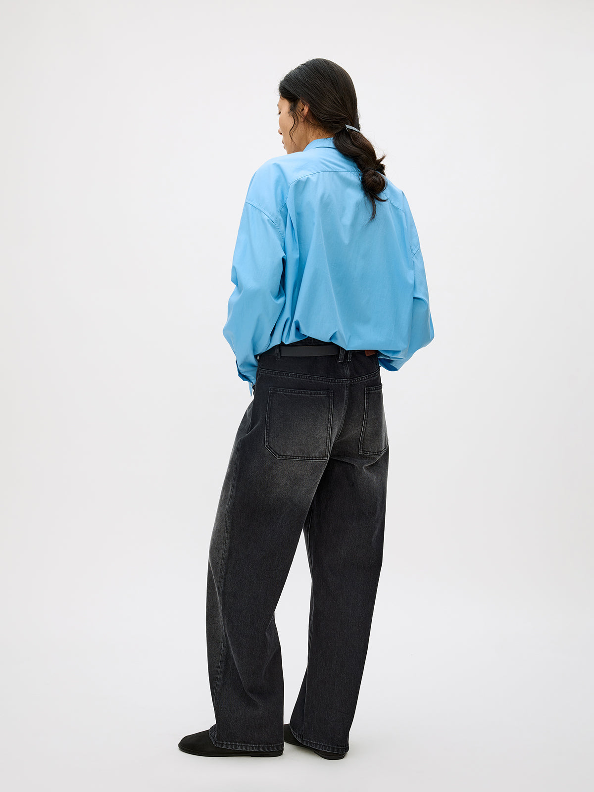 Wash-processed Straight-Leg Jeans