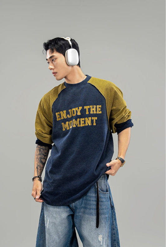 Distressed Raglan T-Shirt