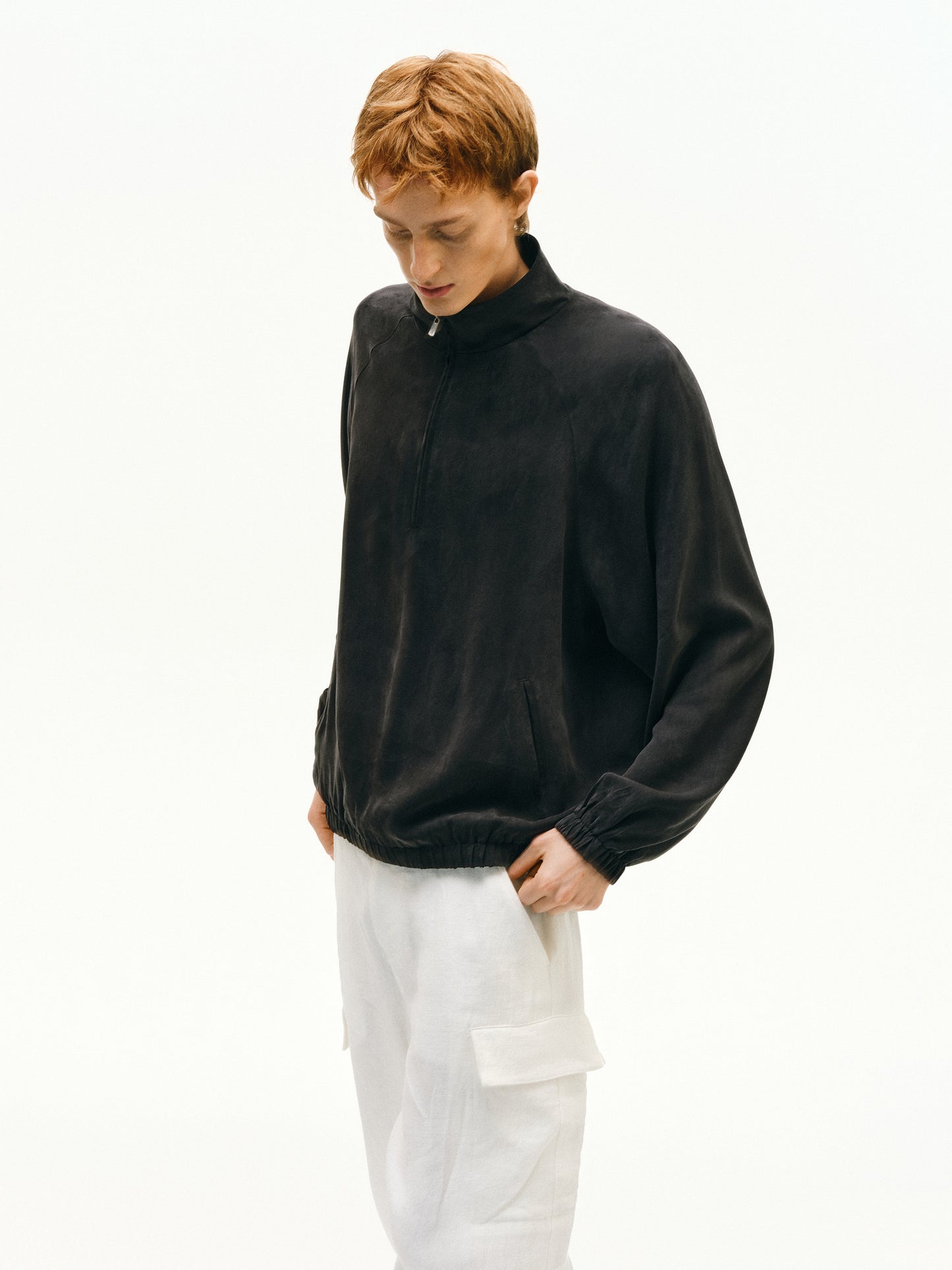 Half-Zip Raglan Sleeve Jacket