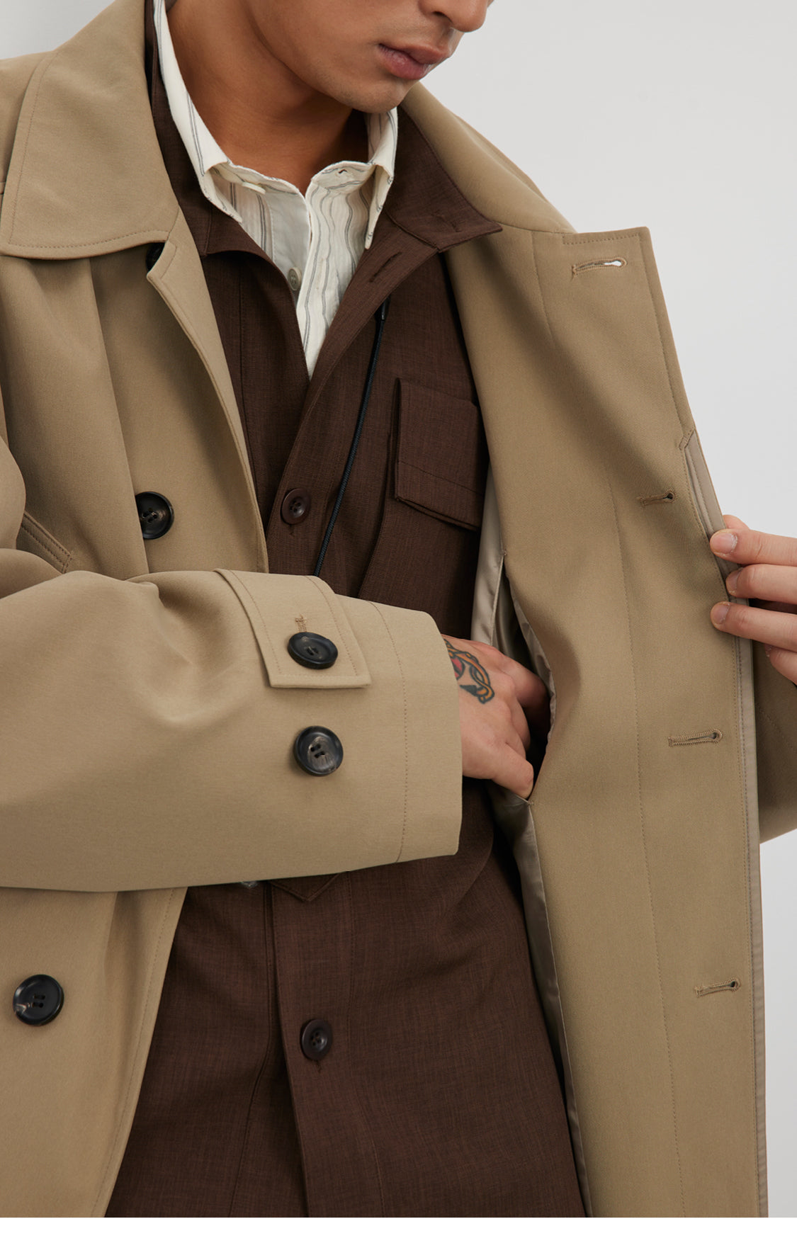 High-end mid-length coat