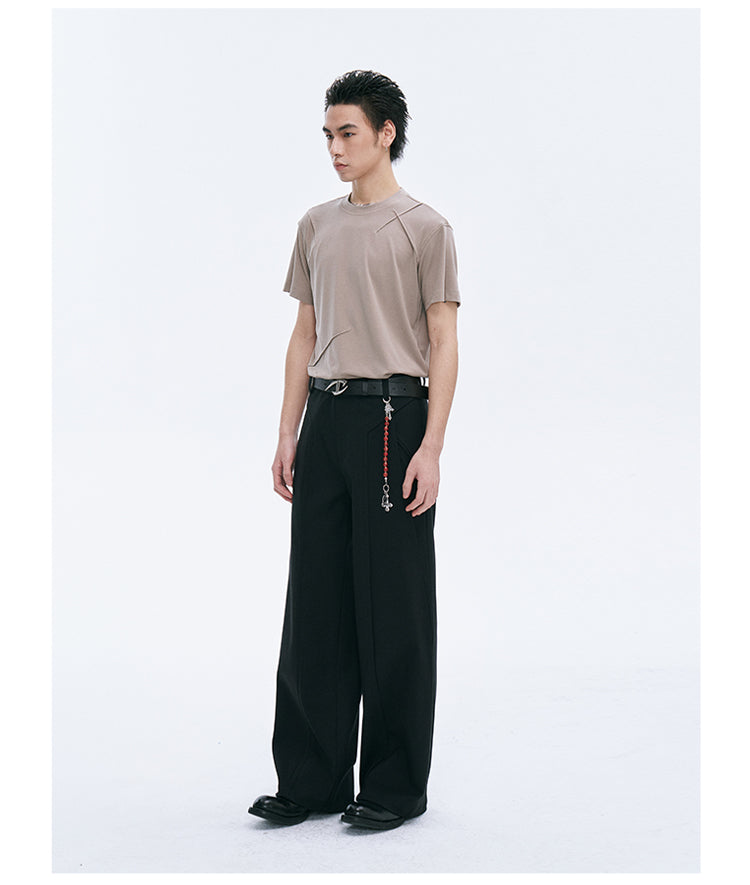Wool blend casual pants