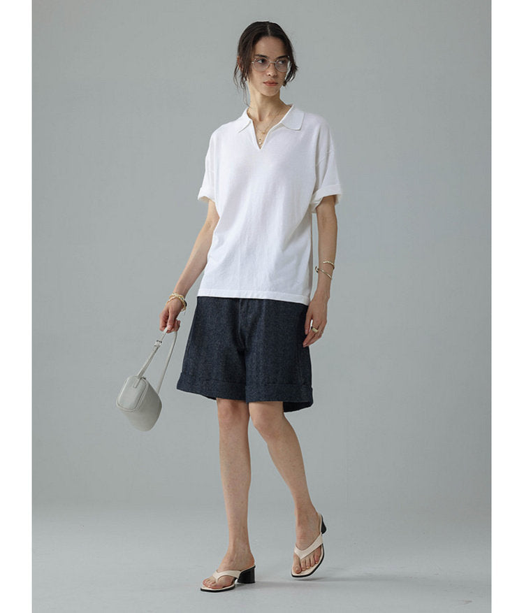 Relaxed-Fit Roll-Up Shorts