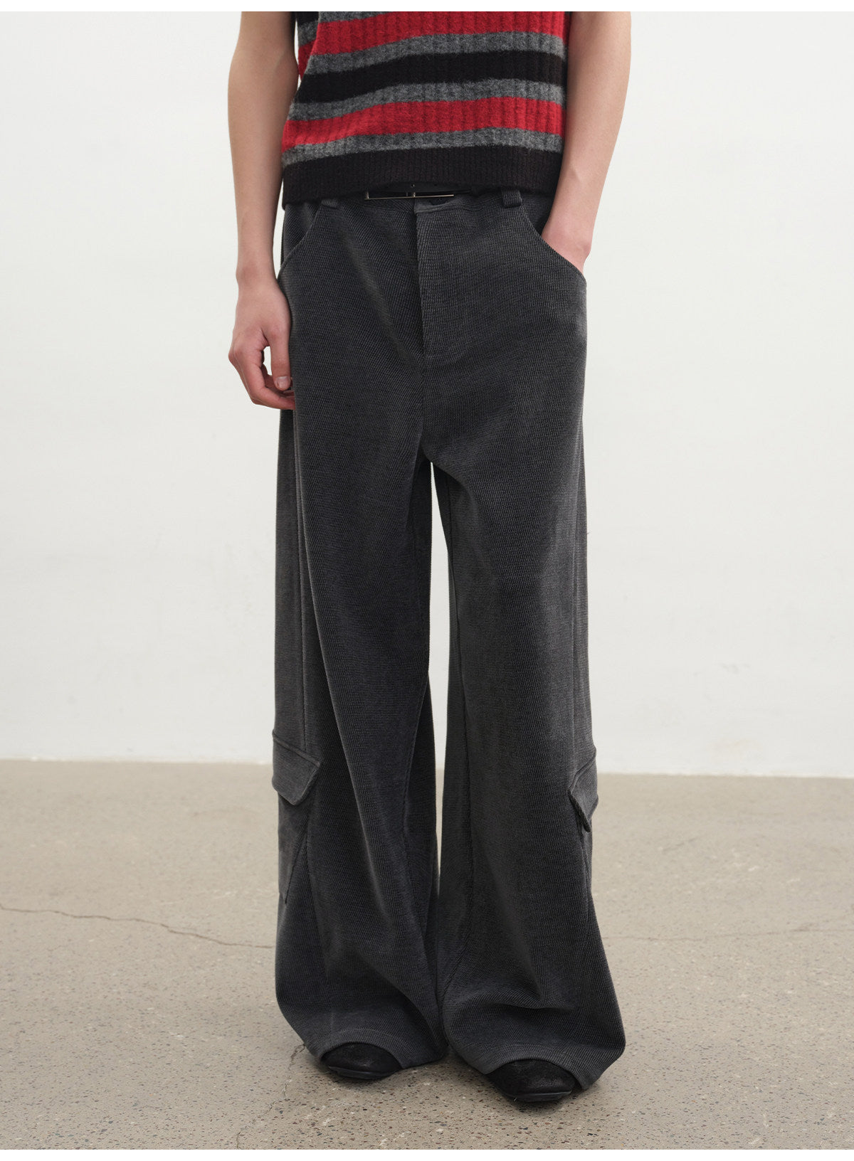 Washed Side Pocket Casual Pants