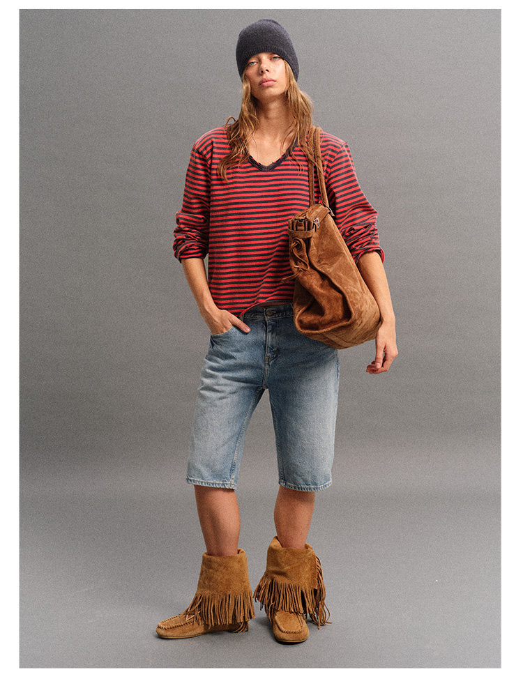 Distressed Striped T-Shirt