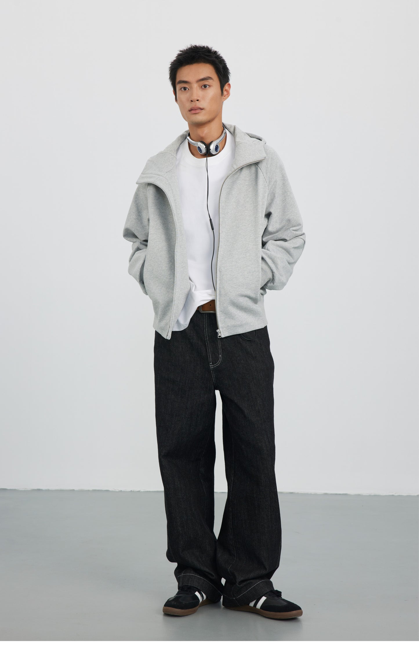 Turtleneck Hooded Sweatshirt