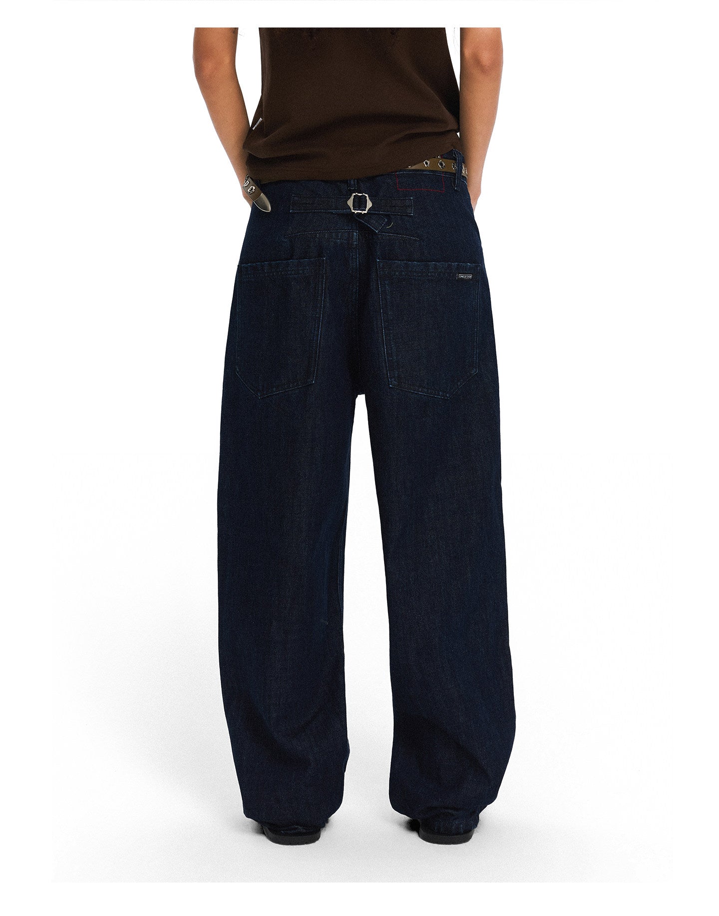 Vintage Dark Blue Raw Denim Pants