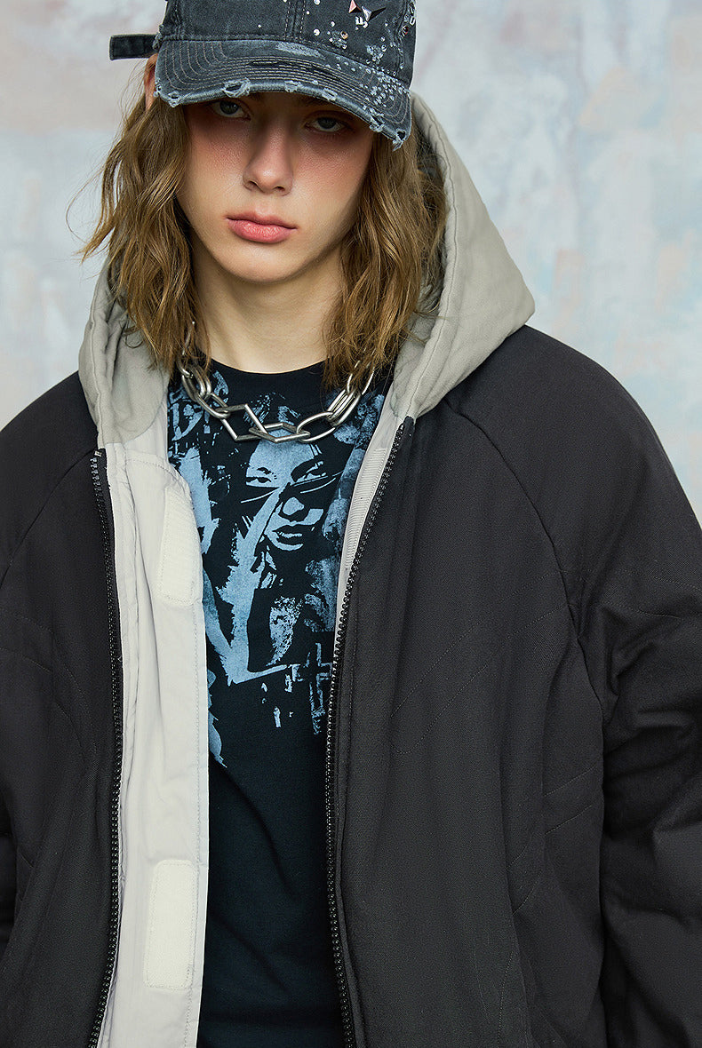 Reversible Hooded Down Jacket