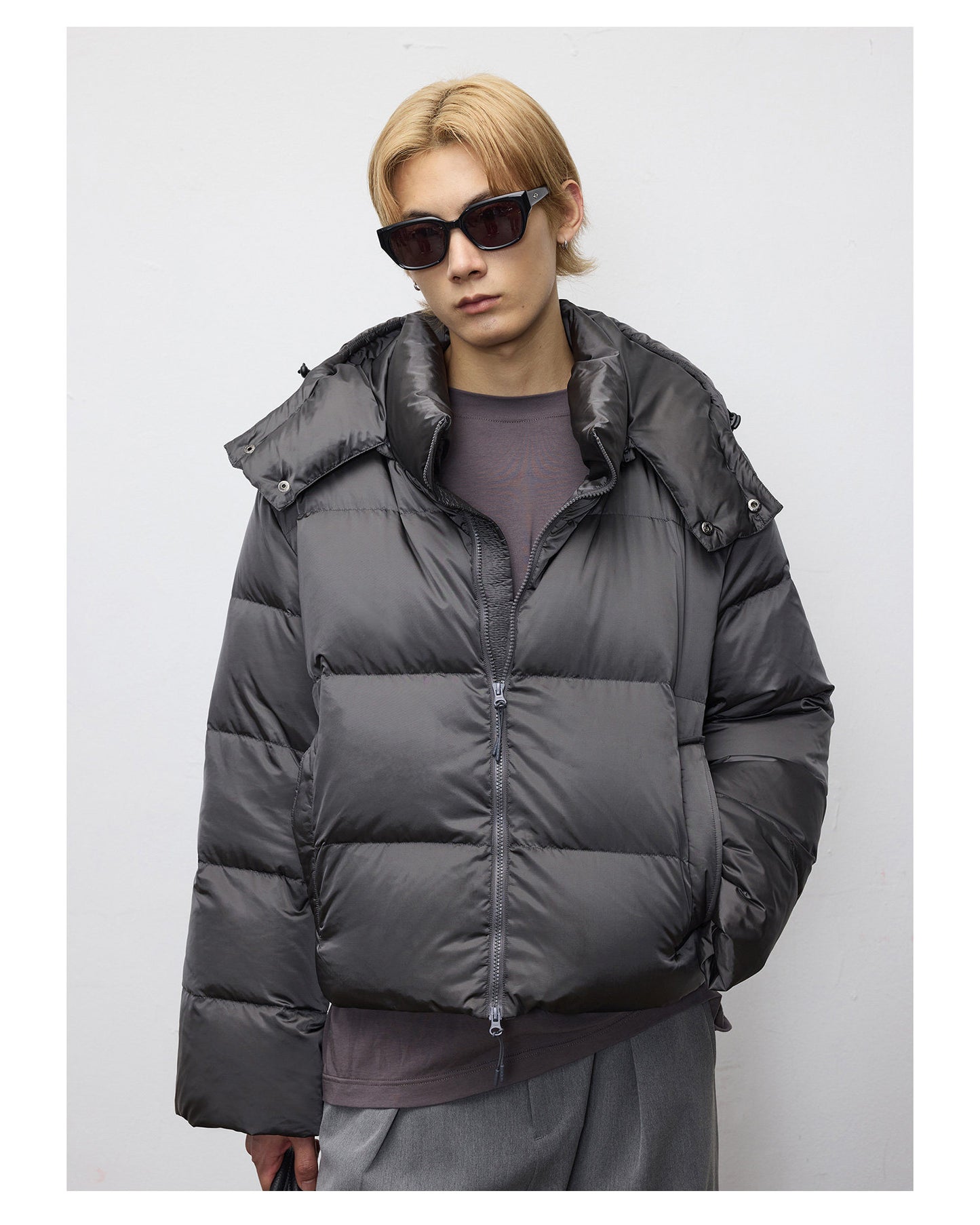 Faux Fox Fur Lined Down Jacket