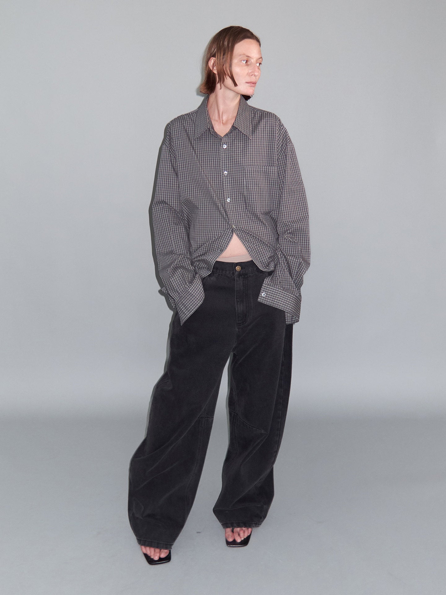 Relaxed-Fit Fine Check Shirt