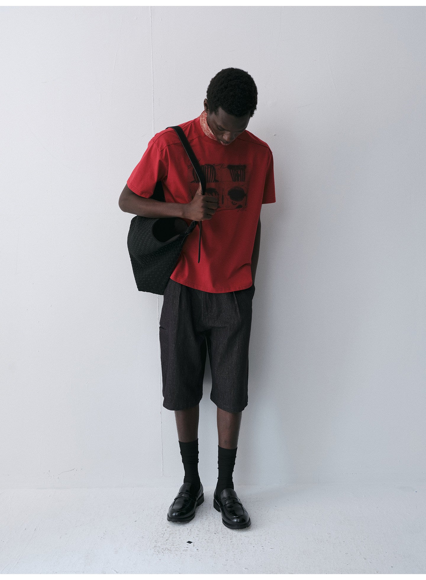 Distressed-Print T-Shirt