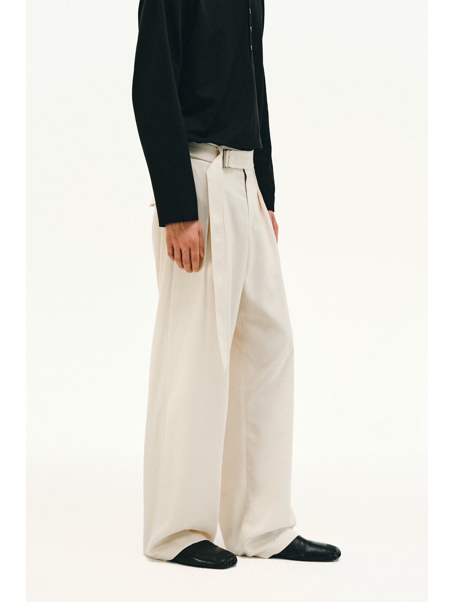 Linen Casual Pants with Belt