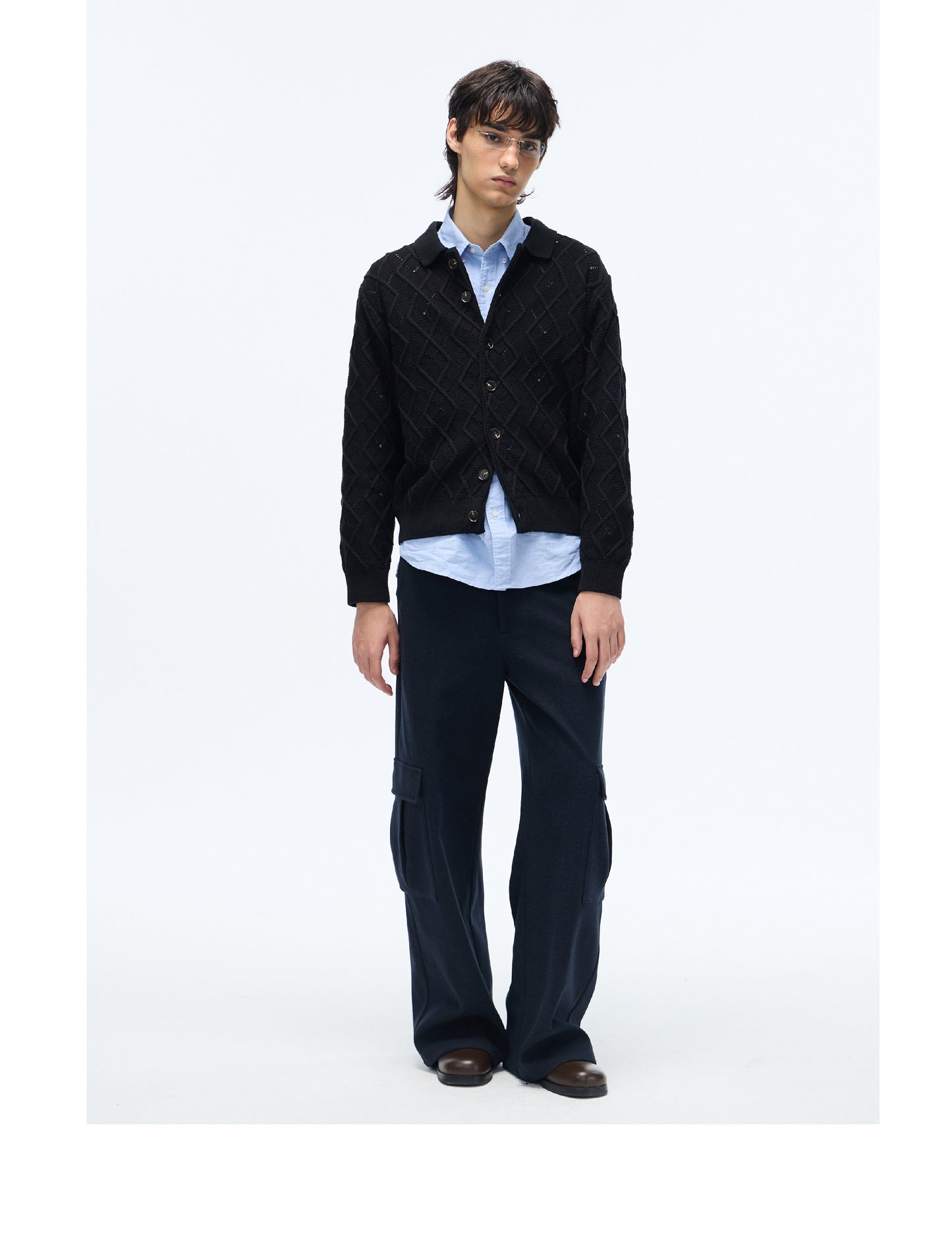 Twist-knit cardigan