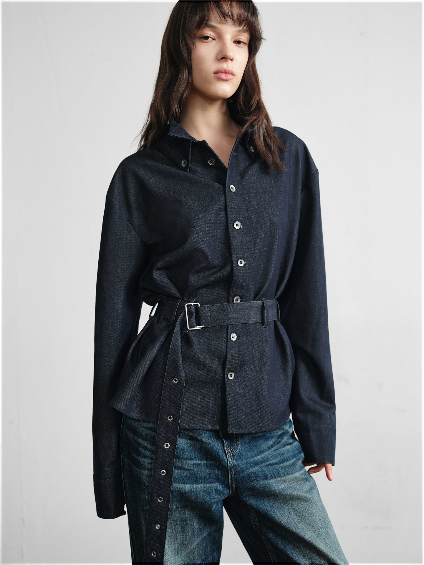 Imitation Denim Shirt