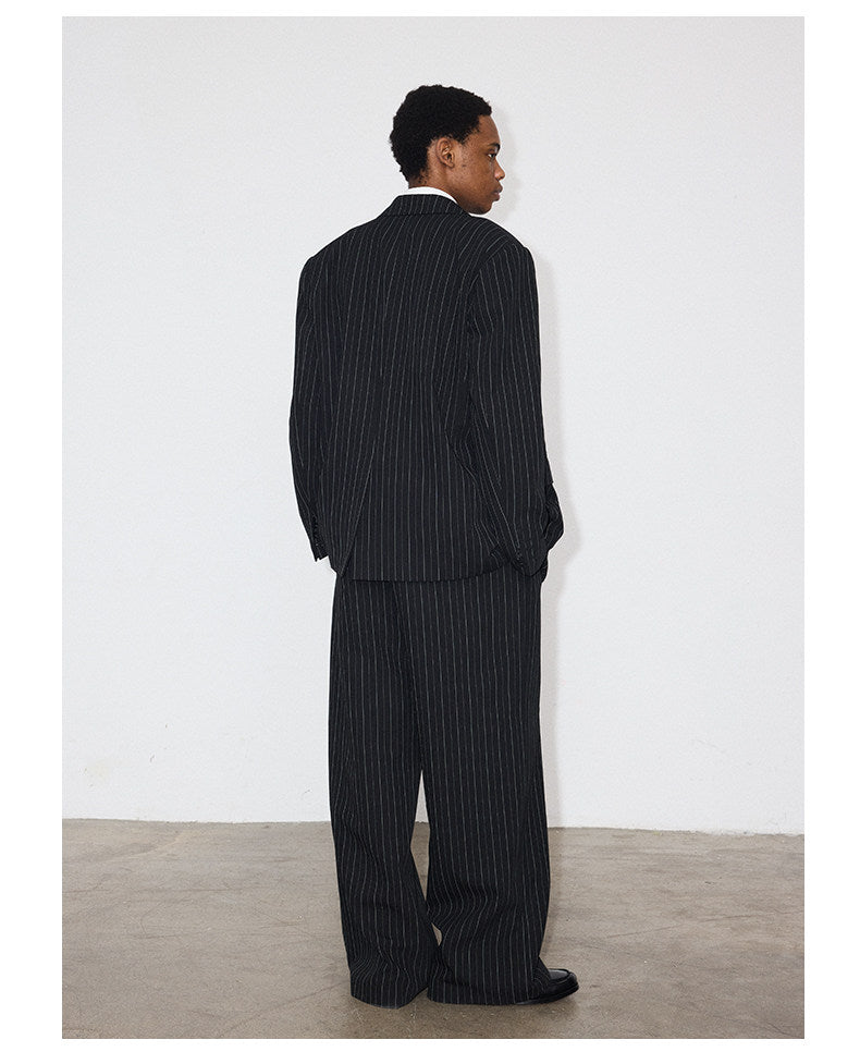 Loose-Fit Padded Shoulder Jacket