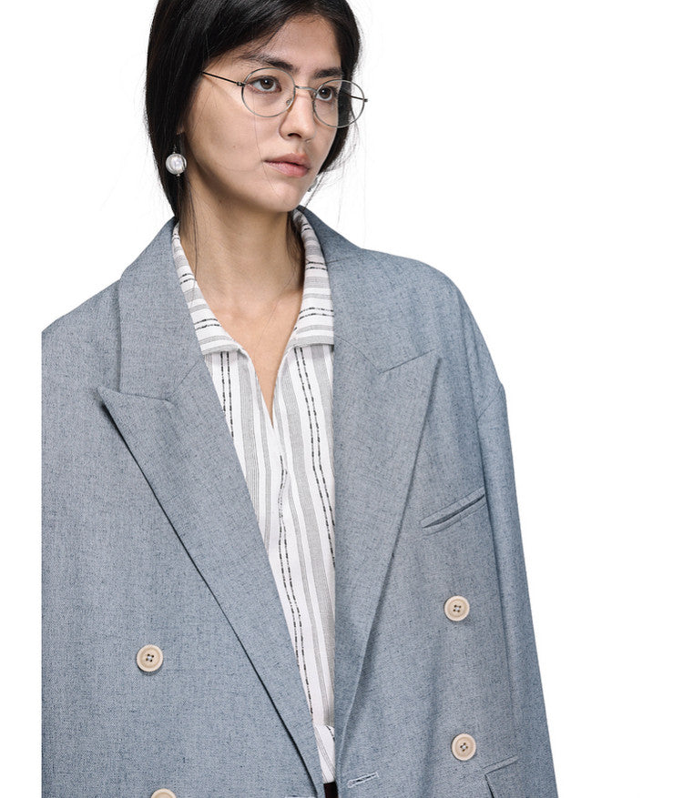 Minimalist Linen Blend Jacket