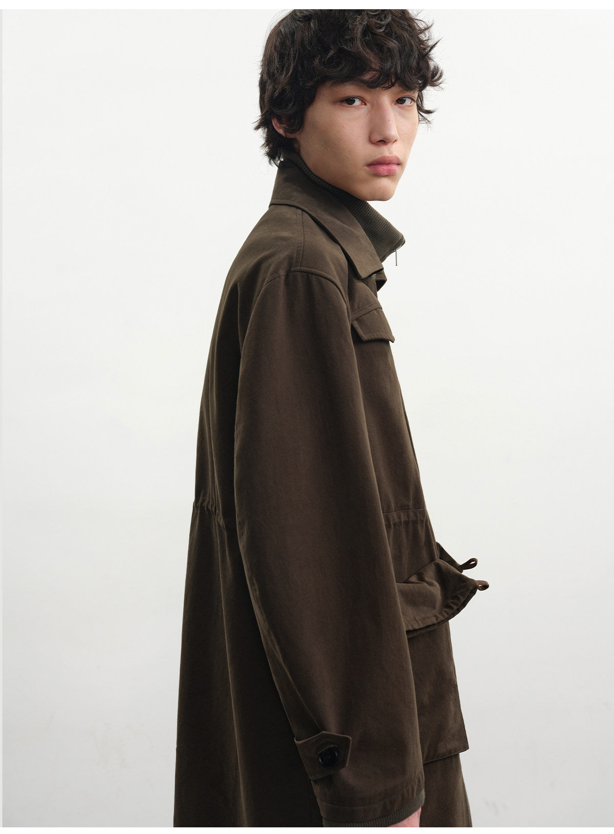 Multi-Pocket Casual Coat