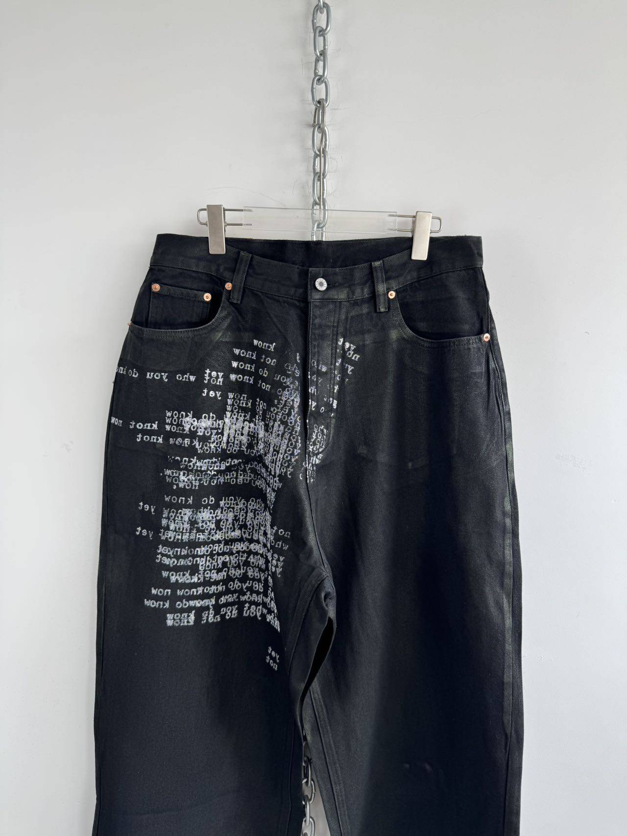 Waxed Straight Jeans