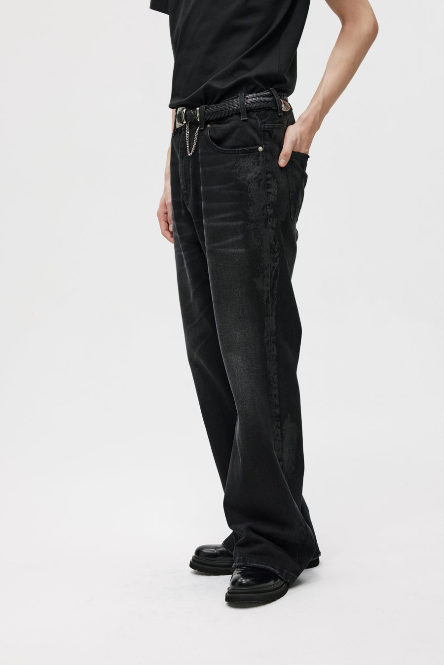 Micro Large Coated Jeans