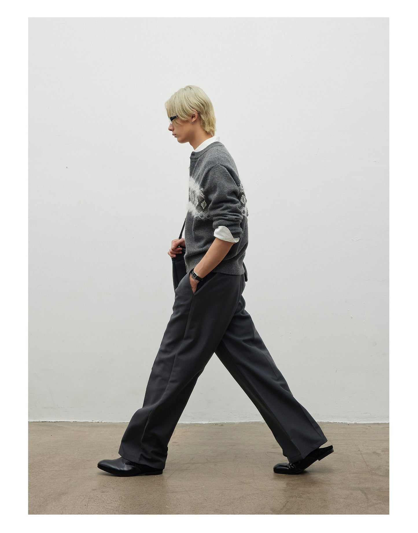 Jacquard Knit Cardigan