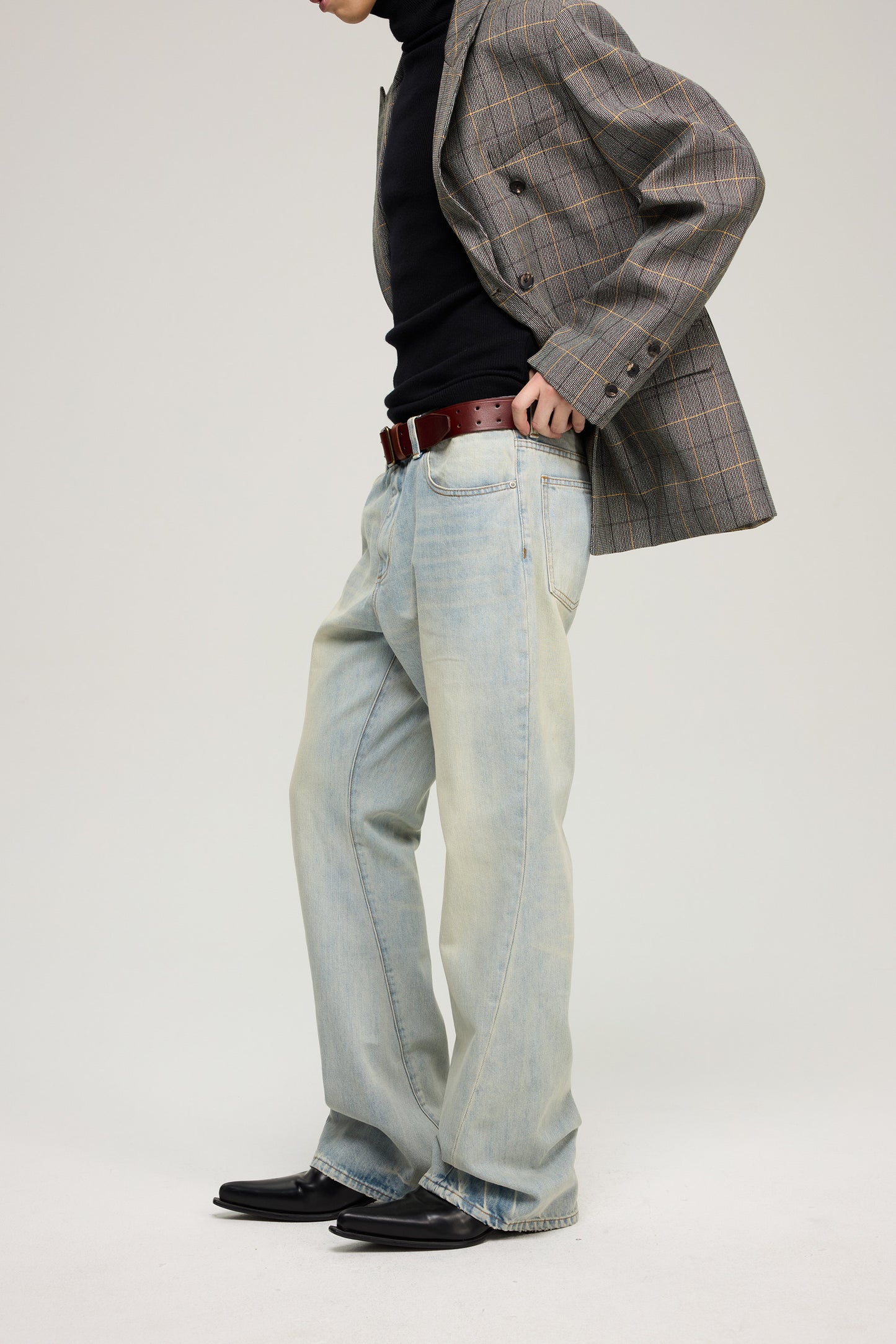 Twist-Head Flared Jeans