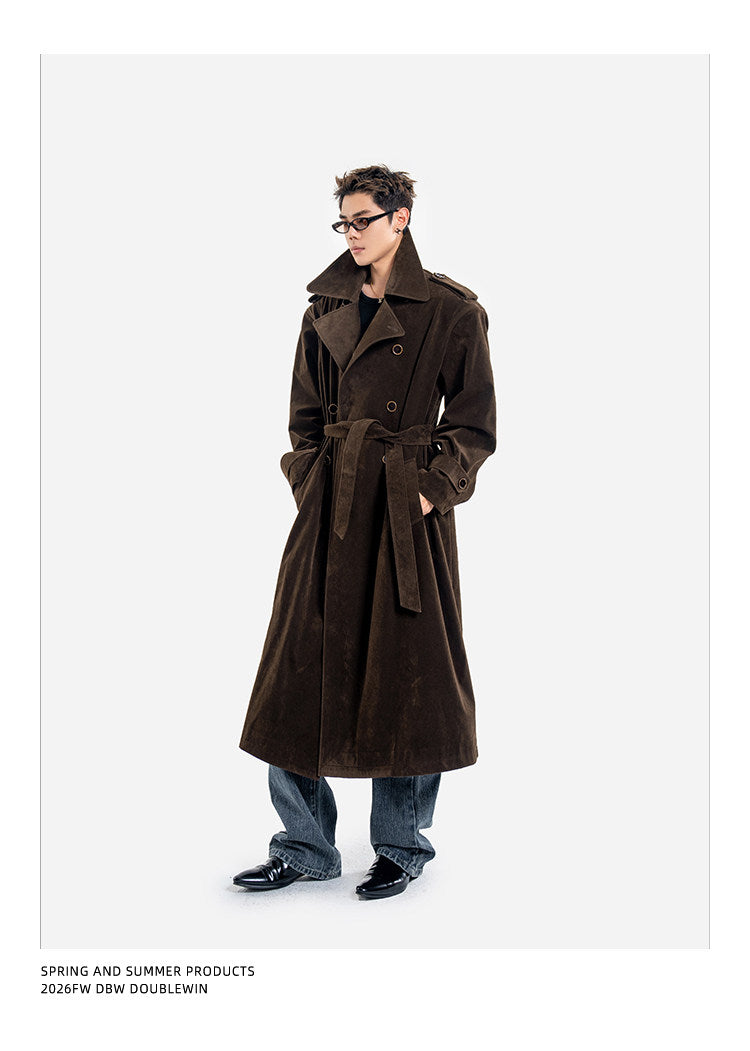 Classic Suede Trench Coat　