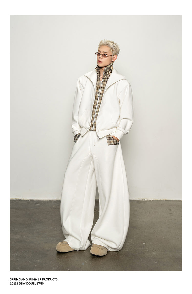 Fake Two-Piece Zipper Sweatshirt