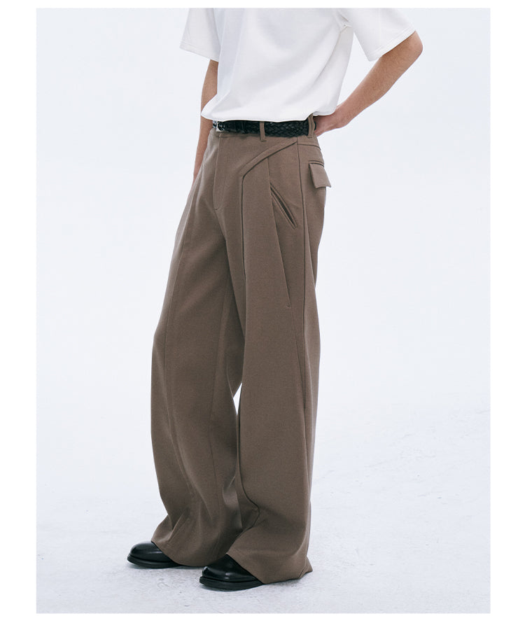 Wool blend casual pants