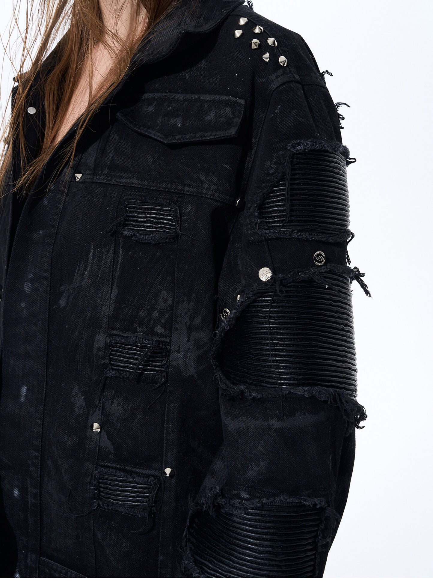 Distressed Wax Denim Jacket