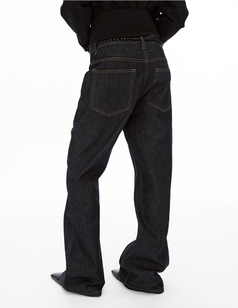 Retro Flare Slim-Fit Straight-Leg Jeans