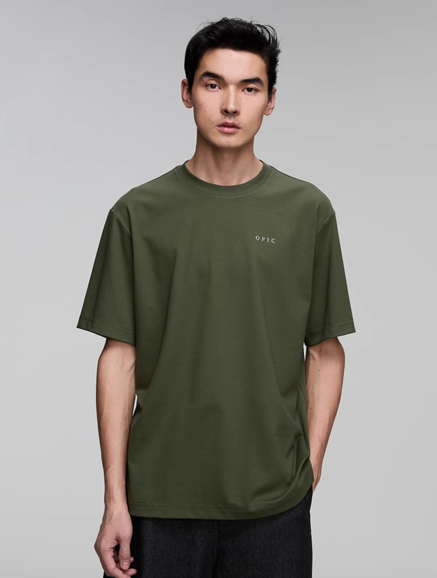 Round Neck Logo Print T-Shirt
