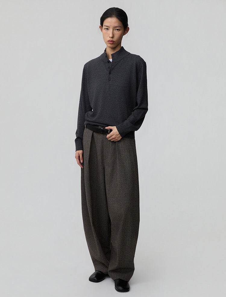 Button Placket Sweater