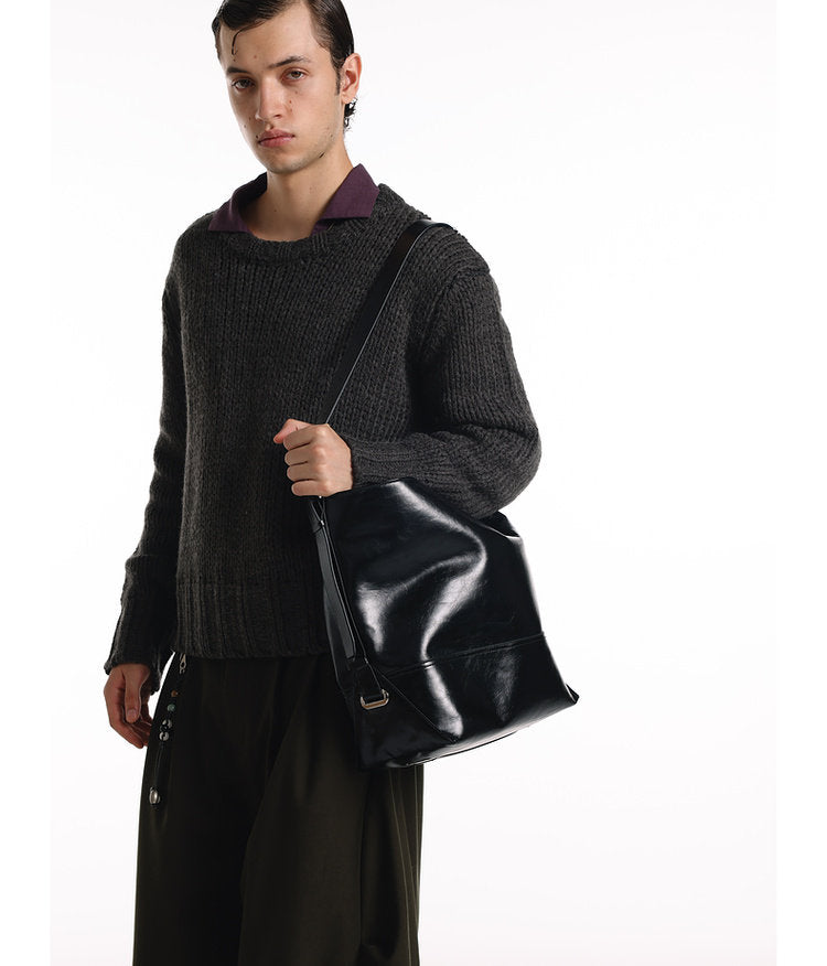 Oil-Waxed Leather Tote Bag