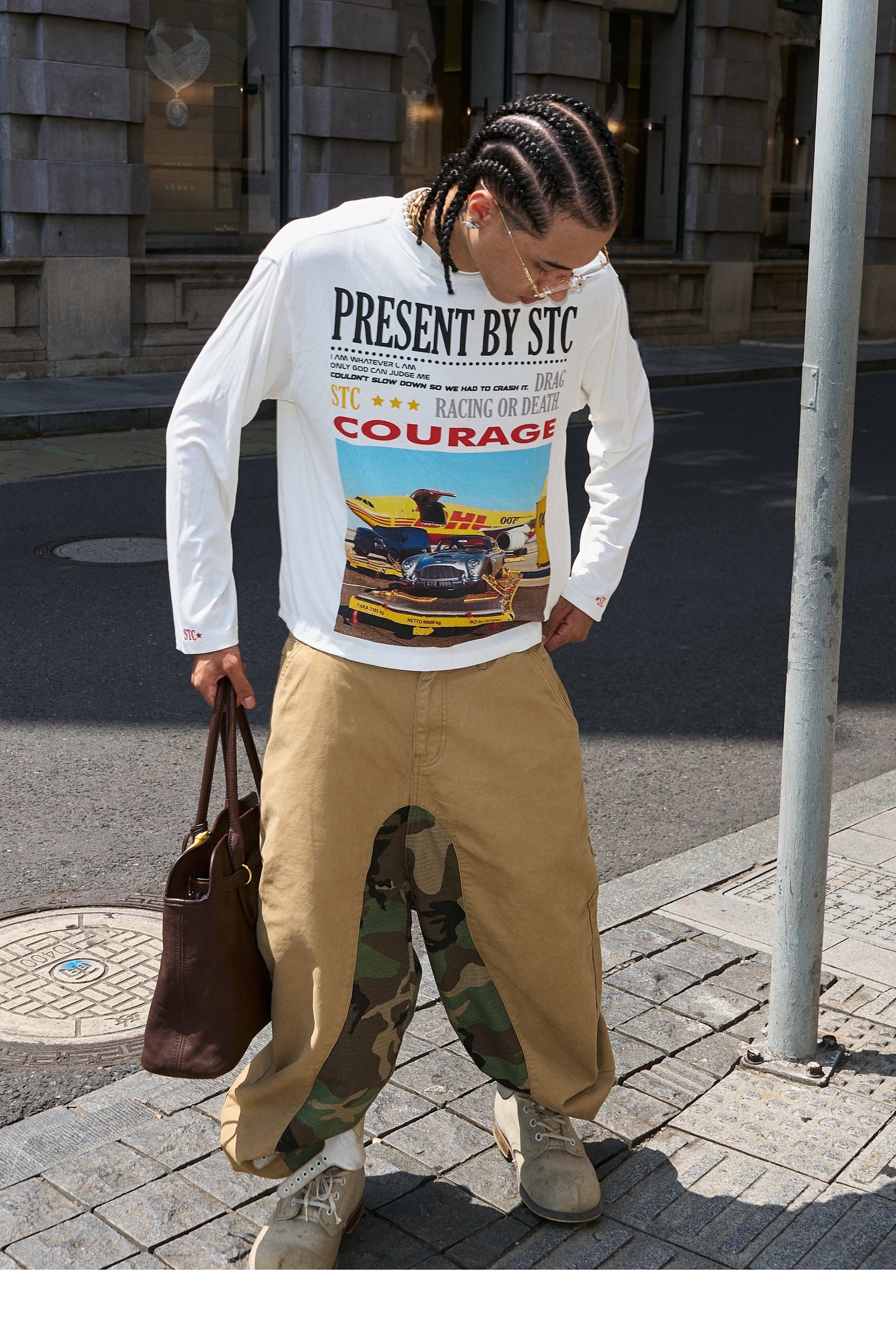 Loose Round Neck Print T-Shirt