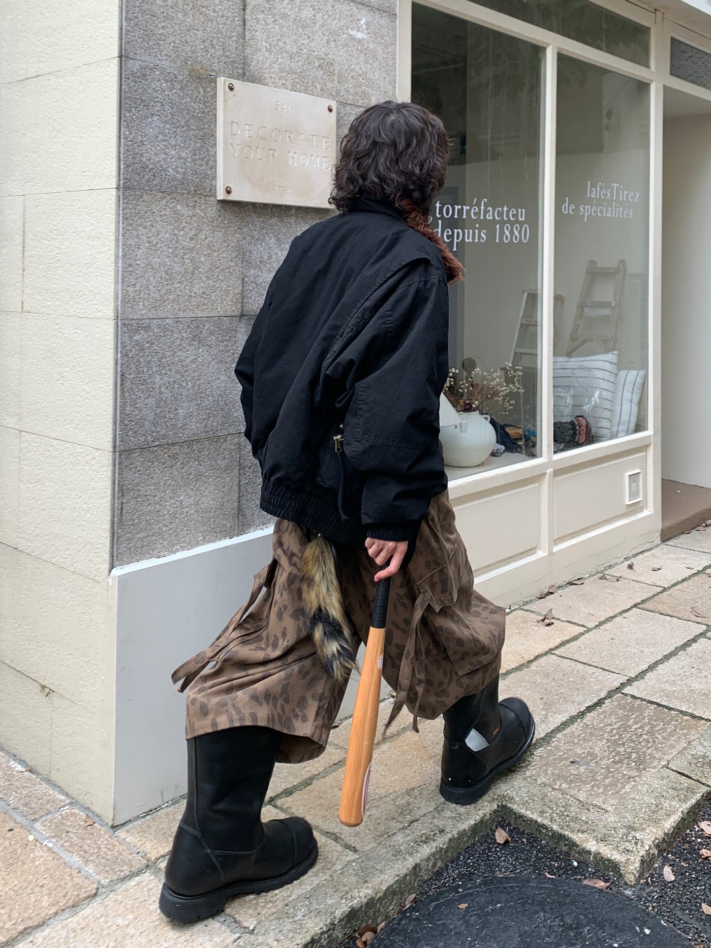 Washed and Aged Bomber Jacket