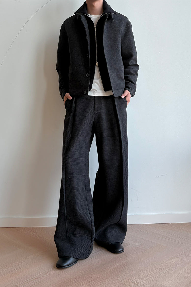 Faux Two-Piece Cotton Jacket