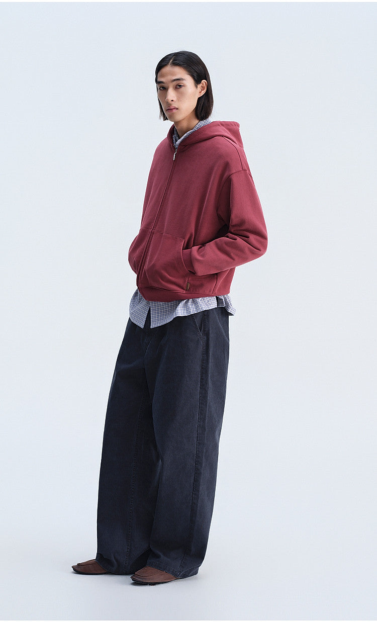 Relaxed-Fit French Workwear Casual Pants