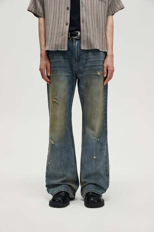 Damaged Bootcut Jeans