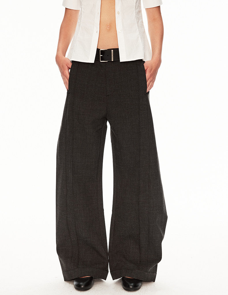 High-End Style 3D Pleated Casual Pants