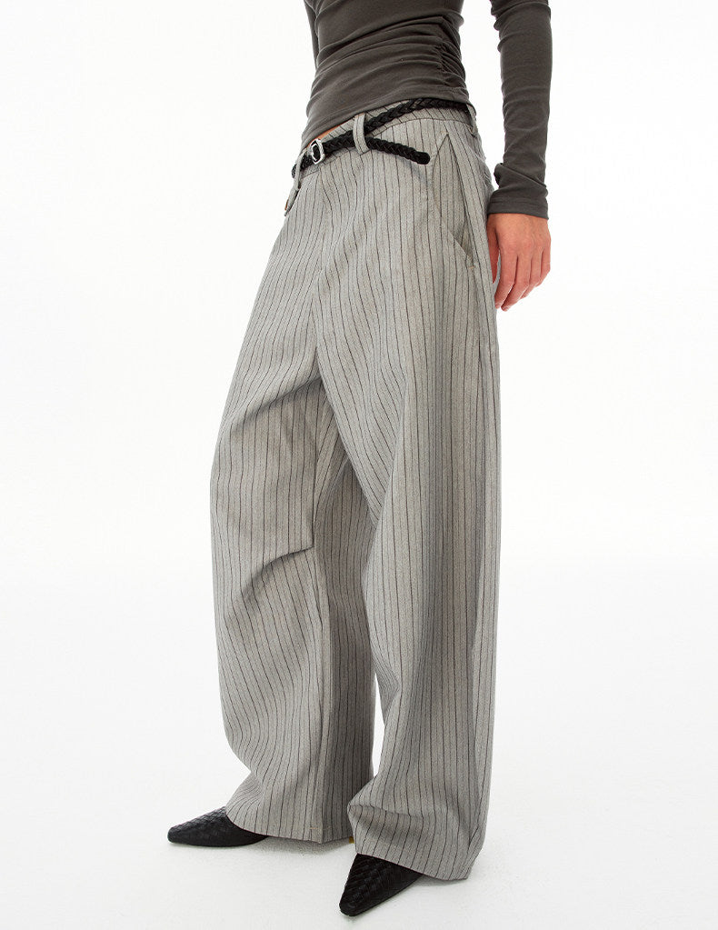 High-End Striped Casual Pants