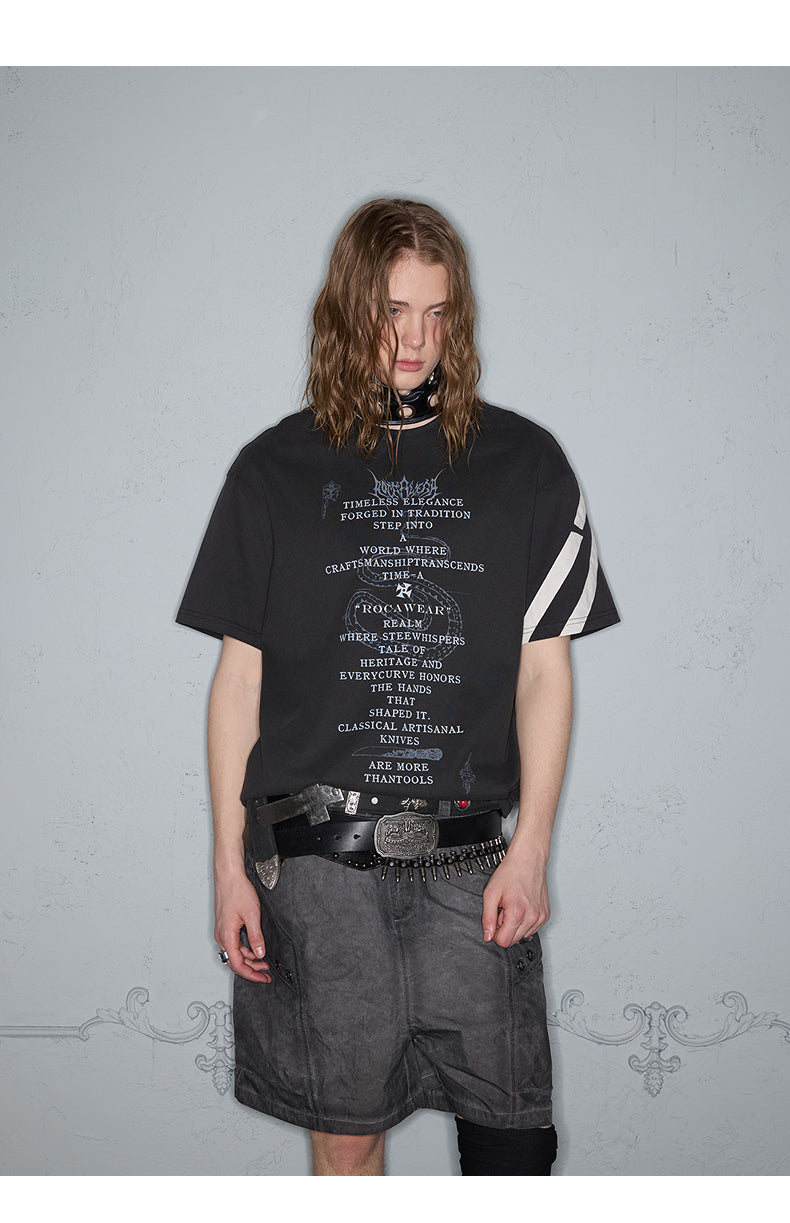 Patch print heavyweight T-shirt