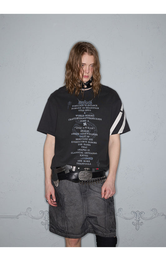 Patch print heavyweight T-shirt