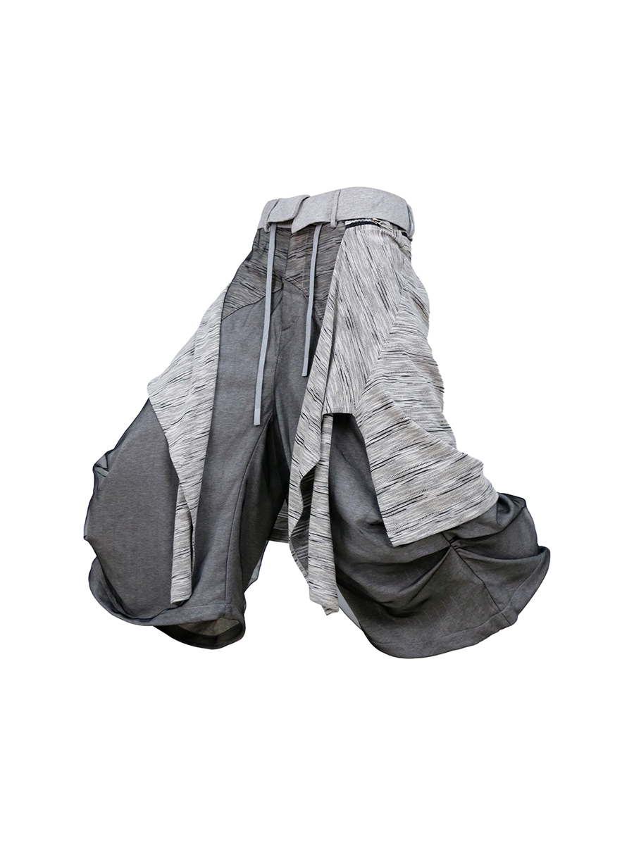 Detachable Scarf and Cropped Pants
